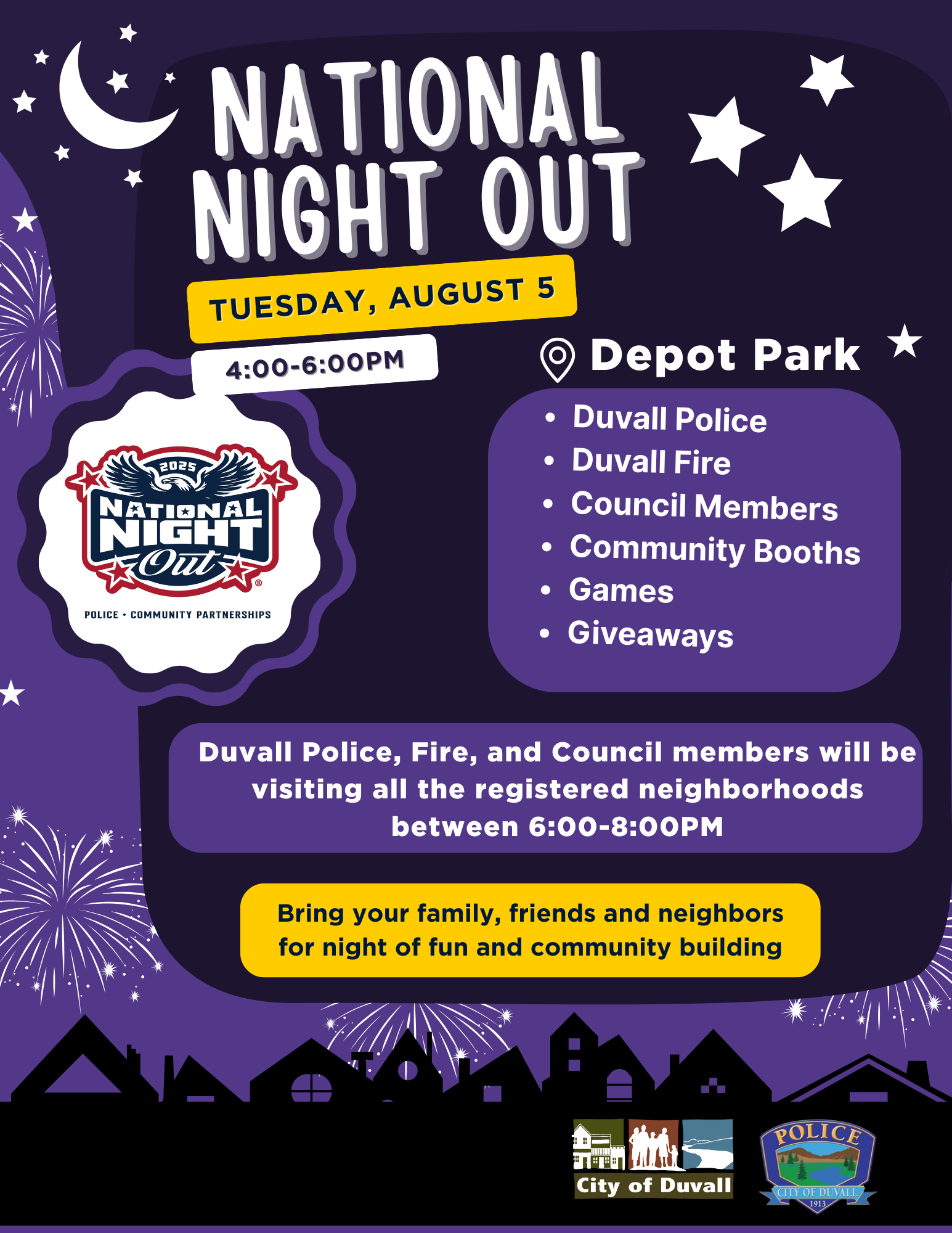 National Night Out Event Flyer 2025